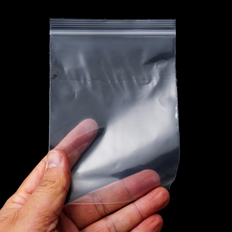 Asingeloo Clear Plastic Zip Storage Bags, 3"X 5" Transparent Small