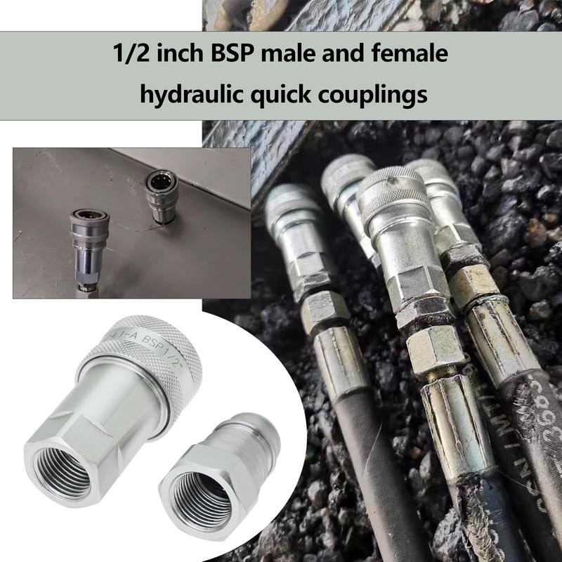 SG Store Hydraulic Quick Release Coupling 1/2 inch BSP Thread
