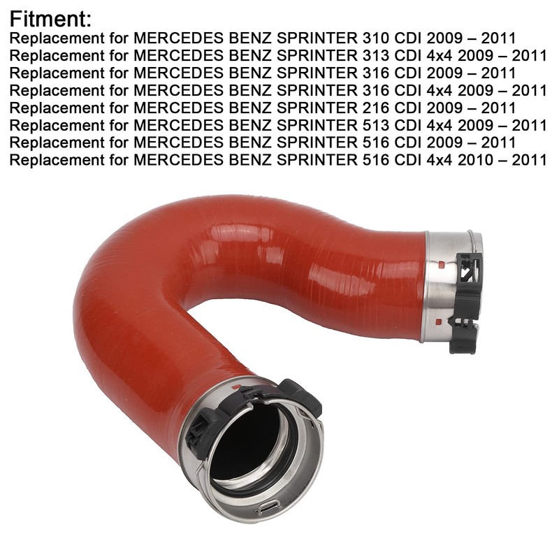 Akozon Turbo Intercooler Pipe, Rubber Turbocharger Intercooler Hose 9065285082 Replacement