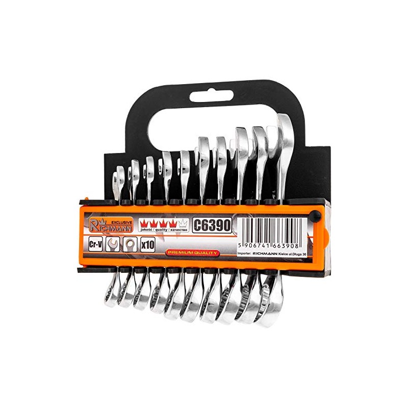 RICHMANN Exclusive Short Stubby Spanner Set Wrenches Set 10 pcs,