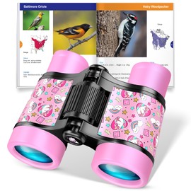 Unicorn Binoculars Toys for Kids 3 4 5 6 Year Old Girls Toddlers Pink Binoculars Toys Bird Watching Outdoor Camping Adventure Telescope Toy Easter Birthday Gifts for Girl Kid Toddler Ages 3-5 4-6