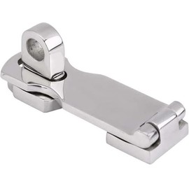 Stainless Steel 316 Heavy Duty Door Hasp with Turning Padlock Eye Mount 3" x 1"