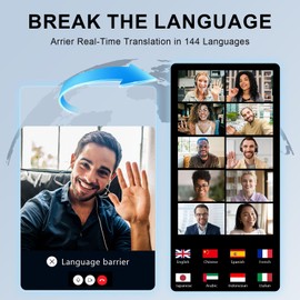 AI Translation Earbuds Real Time，Real-Time Translator Earphones with 144 Languages, Bluetooth Wireless Headset with Noise Cancelling for Travel, Business, Language Learning