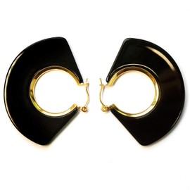 SinglinArt Black Earrings for Women Girls Acrylic Minimalist Elegant Trendy Jewelry