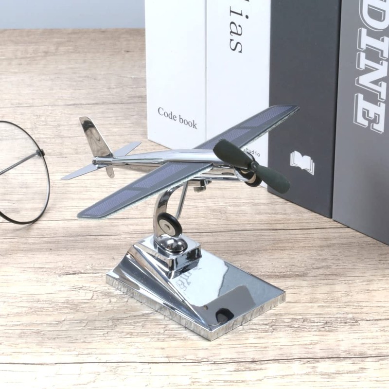 MagicTech Solar Panel Power Windmill Propeller Car Ornaments Kirksite Material