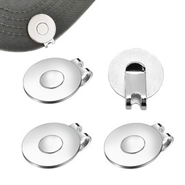 4 pcs Golf Marker Hat Clip, Magnetic Golf Ball Marker Hat Clip Golf Ball Markers With Hat Clip Golfer Gifts Golf Sports Court Accssories Golf Marker Magnetic Clip,for Golf Bags Hats Belt Pocket etc