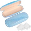 Joyberg Glasses Case, 2 Pack Eyeglass Case with Cleaning Cloth,