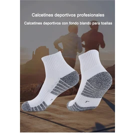 micsun Calcetines Deportivos para Hombre, Calcetas de Algodón Transpirable, Calcetín Tobilleros Acolchados, Calcetines Absorbe el sudor y Duradero para Correr, Basquetbol, Gym, Aire Libre, DW XL