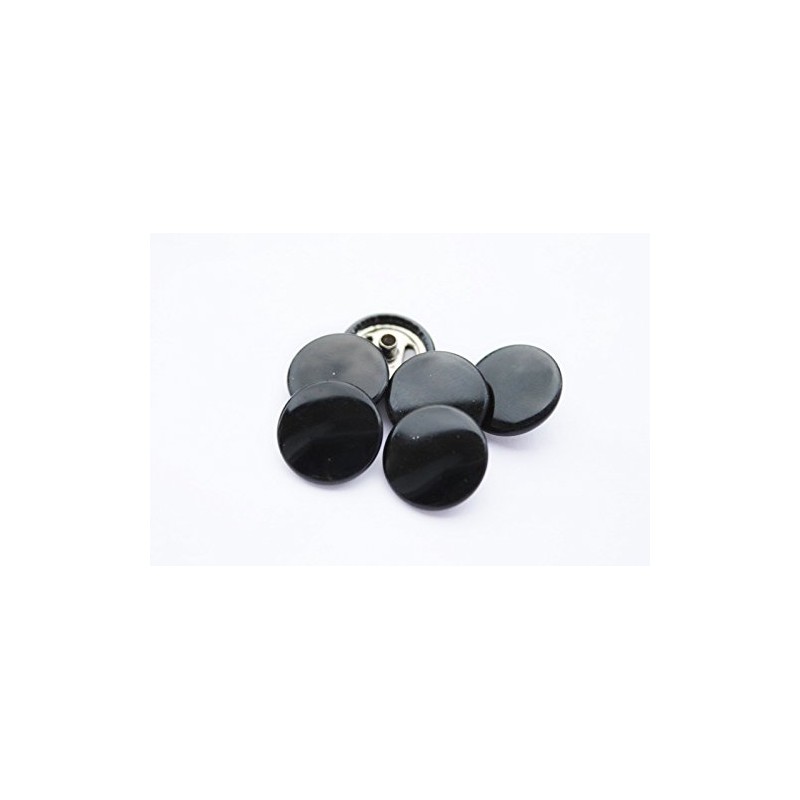 Trimming Shop Shiny Black 15mm S Spring Press Studs 4