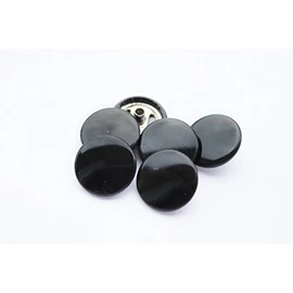 Trimming Shop Shiny Black 15mm S Spring Press Studs 4 Part, Durable and Lightweight, Metal Snap Fasteners for Jackets, Jeans, Leather Craft, Straps and Sewing Projects, Clothes Repair 10pcs