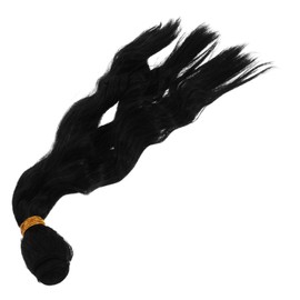 OHPHCALL Realistic Curly Wig Synthetic Hairpiece Stylish Hair Extension Bulk Wig for Braiding Vivid Water Wave