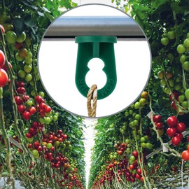 com-four® 100 x Greenhouse Clips, Hanging Devices for Greenhouse and Conservatory, Eyelets for Greenhouse Rails, Trellis Clips, Stake Clips with High Load Capacity (100 Clips, Green)