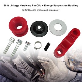 Shift Linkage Hardware Pin Clip and Energy Suspension Bushing Fit for Honda Civic CRX Acura Integra, Transmission Shifter Stabilizer Shifter Bushing Kit, Fit B Series Linkage and Swaps