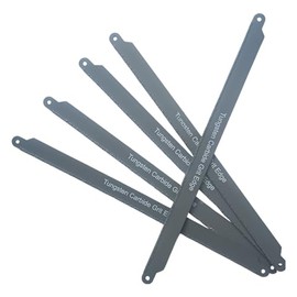 Carbide Hacksaw Blade 12 inch x 3/4 in (300x19mm) x 5 Tungsten Carbide Grit Hacksaw Blades for Plaster Board Drywall Cement Board Fiberglass and Cast Iron
