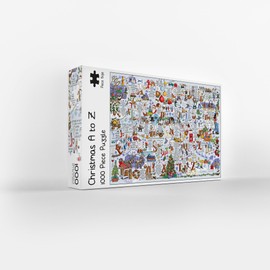 Emma Joustra Jigsaw Puzzle 'Festive A-Z' 1000 Piece | Great British Jigsaws | Small Batch Made | Sustainable Jigsaw Puzzles