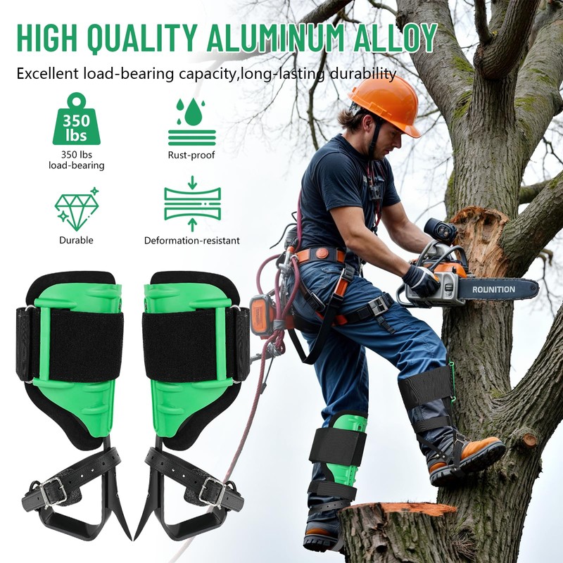 Xeoca Tree Climbing Spikes, Alloy Steel Climbing Spurs, 350lbs Load