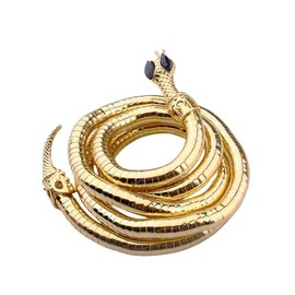 Bendable Snake Choker Necklace for Women Adjustable Vintage Punk Snake Bangle Bracelets Long Flexible Multi-Purpose Medusa Necklace Hollween Jewelry Birthday Gifts-Gold A