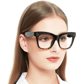 OCCI CHIARI Unique Oversized Readers Women,Comfortable Reading Glasses 2.5+ (1.0 1.25 1.5 1.75 2.0 2.25 2.5 2.75 3.0 3.5)