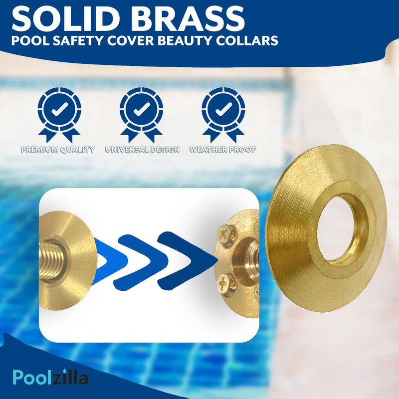 Bargain Brass Pool Cover Collar for Pool Cover Anchor -