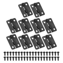 PATIKIL 1" Small Butt Hinges Pack of 10 - Mini Hinges for Jewelry Box Cabinet Drawer Door Gate Black