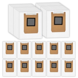 (12 Pieces) E28 Replacement Dust Bags Compatible with Eufy Omni E28/ E25 Robot Vacuum, Accessories Kit, Large Capacity, Vacuum Bags, Canister Bags, Dirt Disposal Bag, Vacuum Replacement Dust Bags