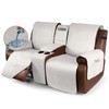 KinCam 100% Waterproof Recliner Loveseat Cover with Console, Non-Slip Reclining