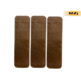 Comfy Collection Stair Tread Treads Indoor Skid Slip Resistant Carpet Stair Tread Treads Machine Washable 8 ½ inch x 30 inch (Set of 3, Beige)