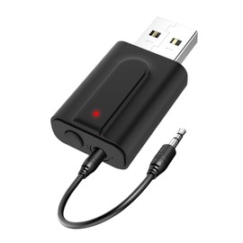 USB Bluetooth Sender Empfänger, 2-in-1 Bluetooth 5.0 Audio Adapter mit 3,5mm Aux Klinke Kable, BT Trasmitter Receiver für TV/PC/Auto/Kopfhörer/Heimstereo/Kopfhörer