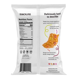 SNACKLINS Plant Based Crisps CHESAPEAKE BAY - Gluten Free, Grain Free, 100% Kosher, Vegan Healthy Snacks, Crunchy Puffed Snack, Only 100 Calories Per Bag - .9oz Bag (Case of 48)