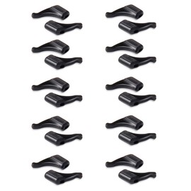 SAIGO Anti-slip Ear Hooks Holder Eyeglasses Retainers Silicone Glasses Temple Holders for Glasses Sunglasses 10 pairs, Black