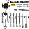 Socpuro 10Pcs Air Hammer Bits Set, Pneumatic Chisel Tools with