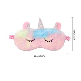 Eye Mask for Sleeping, Cute Unicorn Animal Soft Fluffy Plush Sleep Mask Novelty Funny Blindfold Breathable Eyeshade Cartoon Eye Cover for Kids Girls and Adult Night Nap Travel Meditation A7DWMRYZ