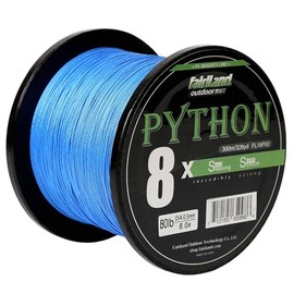 fairiland 8 Strands Braided Fishing Line, Solid Weaving 8X Braided Line for Smooth Casting, Strong Abrasion Resistance, High Sensitivity and Zero Stretch, 21-80 Test-LB, 328yd-0.16mm-23lb, Blue