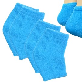 Makhry Calcetines hidratantes, 2 pares de calcetines de gel para reparación de talón para pies secos agrietados, tratamiento de reparación de talón ag