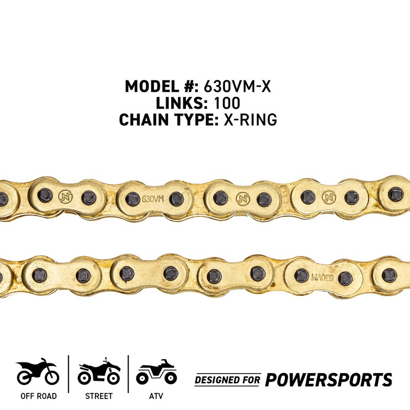 NICHE Gold 630 X-Ring Chain 100 Links With Connecting Master