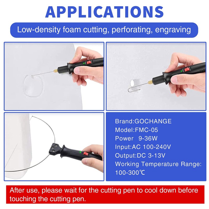 4 in 1 Foam Cutter Set with Digital Voltage Controller,