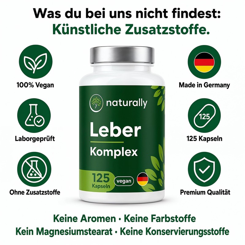 Natural Liver Complex Capsules with Milk Thistle High Dose, Artichoke,