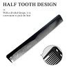 2 Pcs Black Handle Comb 1 Brush and Comb Soft