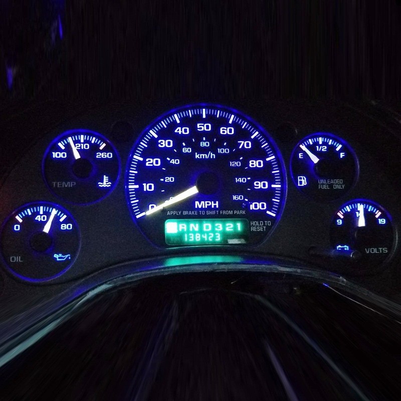 Partsam 10PCS Blue T4.7 Instrument Panel LED Light Gauge Cluster