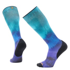 Smartwool Mens Ski Targeted Cushion Compression Print Over The Calf Socks Black Medium