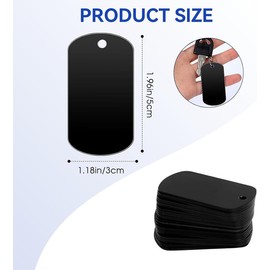 Aluminum Blank Tags Rectangle Stamping Blanks,30Pcs Blank Dog Tags Rectangle Blank Discs Aluminum Tag Blanks Metal Stamping Tags,Blank Dog Tags Aluminum Tags Rectangle Blank,Metal Stamping Blank Black