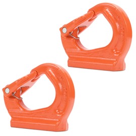 Leero 2 Ton G80 Weld on Anchor Hook, Heavy Duty Lifting Hook with 4,400 lbs Working Load Limit, Welding Hooks for Wrecker, Crane, Tractor, Rigging Lifting (2 Pack)