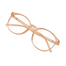 Gafas de bloqueo de luz azul con bisagra de resorte para mujeres/hombres, antifatiga visual, lectura de computadora, anteojos de TV, elegante marco ovalado, antirreflejos (champán, sin aumento)