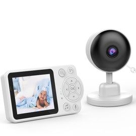Babyphone Babykamera Monitor 2,8 Zoll LCD Babyphone Video Baby Überwachung 2,4 GHz Temperatursensor VOX Bidirektionale Kommunikation Nachtsicht 480p 4X Zoom kein WLAN, keine App