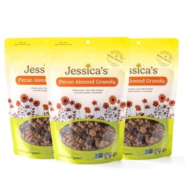 Jessica’s Pecan Almond Granola - Handmade, Non-GMO, Gluten-Free, Whole Grain, 11oz (3 Pack)