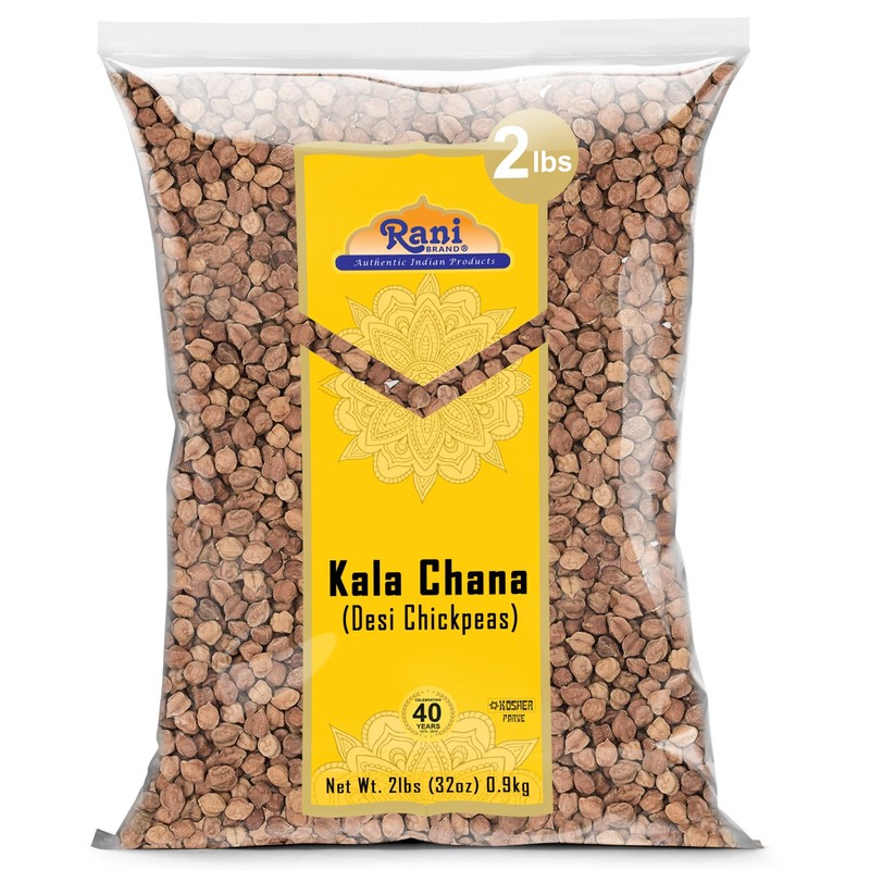 Rani Kala Chana (Desi Chickpeas Chana with skin) 32oz (2lbs)