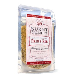 Burnt Sacrifice Prime Rib Gourmet BBQ Spice Rub Seasonings (3.5 Ounce Bag - Makes 9 lbs) Standing-Rib Tri-Tip Beef Steak Chicken Turkey