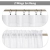 RYB HOME White Semi Sheer Curtains 84 inches Long -