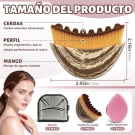 Kit de Cepillos Faciales para Drenaje Linfático y Cepillos de Limpieza