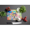 Caroline's Treasures DAC2495LCB Corgi Hippie Dawg Glass Cutting Board Large